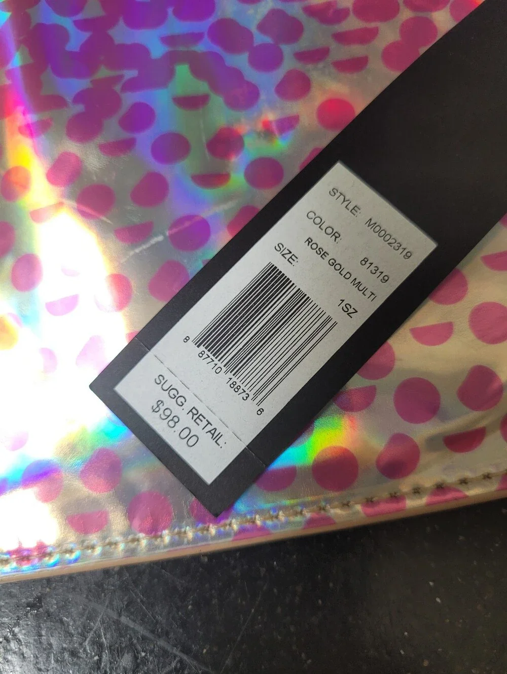 Marc by Marc Jacobs Iridescent Pink Polka Dot Tablet Pouch NWT